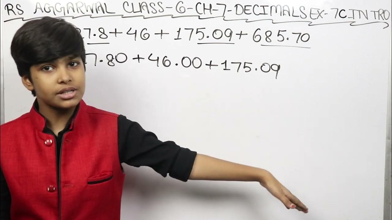 Introduction -"Decimals" Chapter 7 -Exercise 7C Class 6th Maths | basic ...