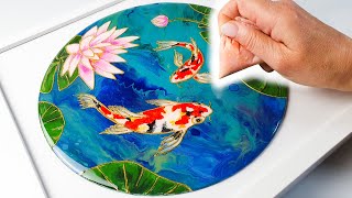 WOW! 3D Koi Fish POURING on a MIRROR! ❤️ - Exciting Techniques! | AB Creative screenshot 3