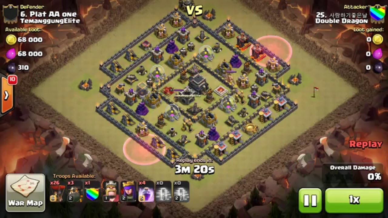 Best clan war base desain Townhall 9 new update YouTube