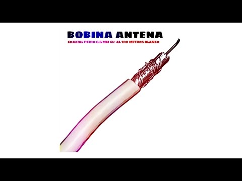 Video de Bobina Coaxial PC100 6.6mm CU-AL 100 M Blanco