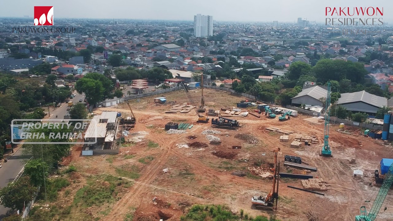 Aerial View - Site Project of Pakuwon Residences Bekasi - YouTube