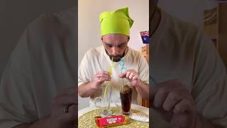 He uses two Coke straws #Australia #AussieLollies #Straya #Funny