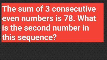The sum of 3 consecutive even numbers is 78. What is the second number in this sequence?