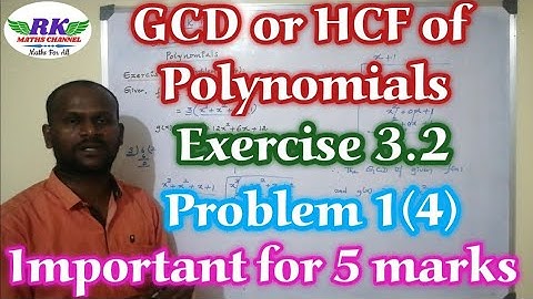 TN 10th Maths|Algebra|GCD of Polynomials|Exercise 3.2|Problem 1(4)|in tamil