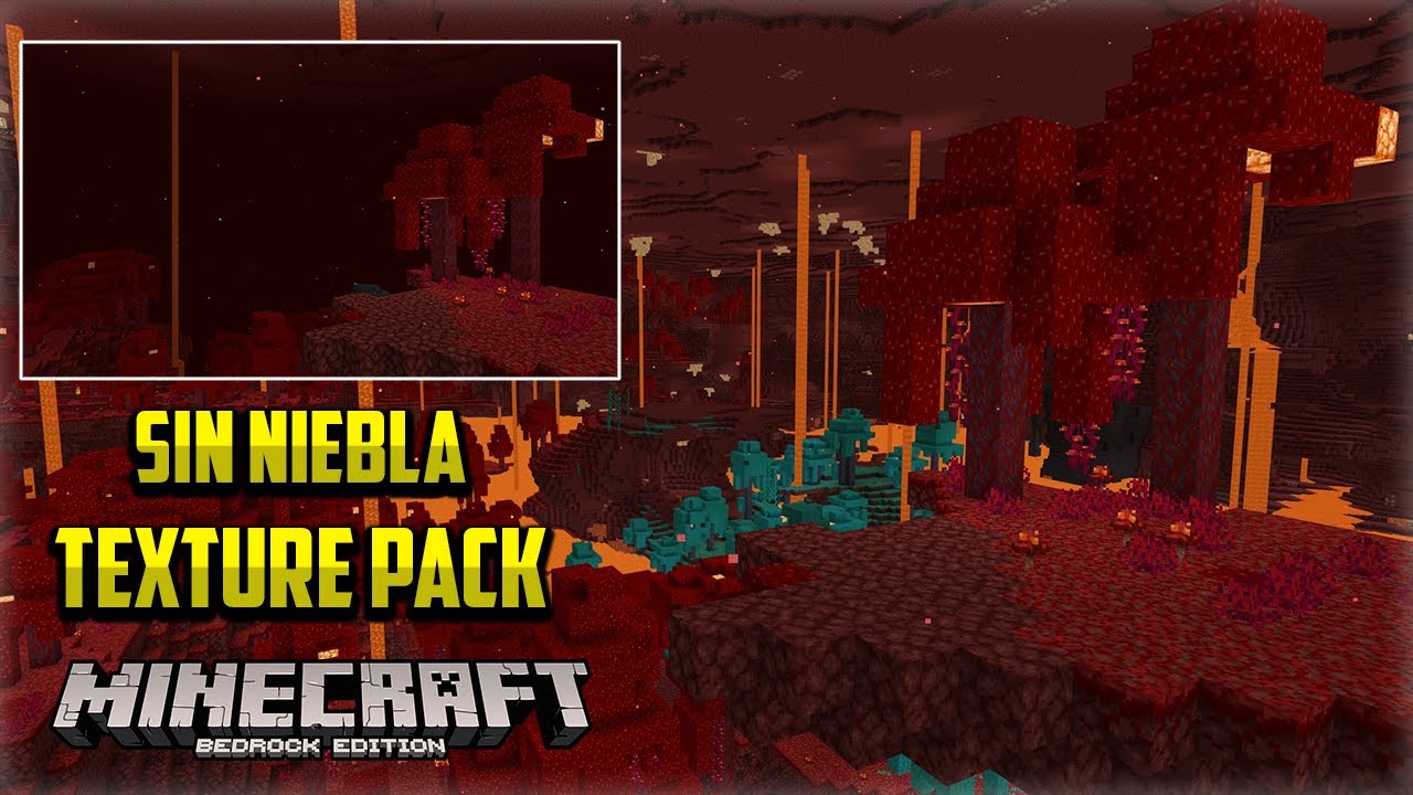 Elimina la niebla del nether Texture pack Minecraft bedrock 1.18 - YouTube