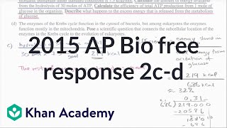 2015 ap biology free response 2 c d