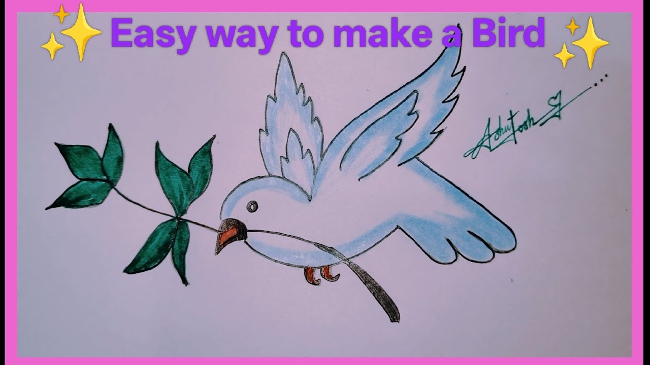 How to draw a flying bird in east way| Drawing Tutorial |  