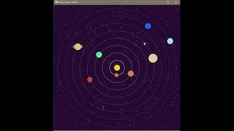 Solar System Model Using OpenGL