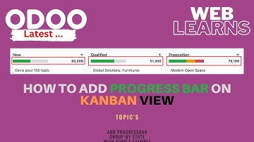 How to Add a Progressbar to Odoo Kanban Cards Odoo Development Tutorial