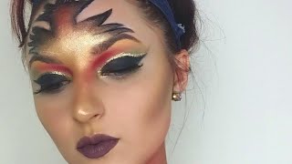 Halloween fall leaves makeup