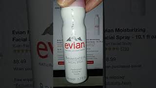 Evian facial spray review 💦 #water #review #spray #youtube #fun