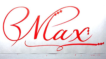 Max Name Signature Calligraphy Status | How to write with Cut Maker  #calligraphy #cursive