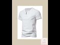 Men's Plus Size Slim Fit Notched Casual T-Shirt