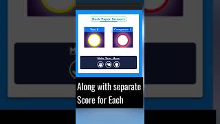 Rock Paper Scissor Game  With Pure JavaScript #Shorts