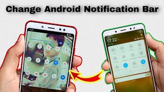How to set photo android notification panel | How to customize android notification bar screenshot 3