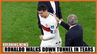 Ronaldo Walks Down Tunnel IN TEARS, Cristiano Ronaldo CRYING AFTER Morocco vs Portugal