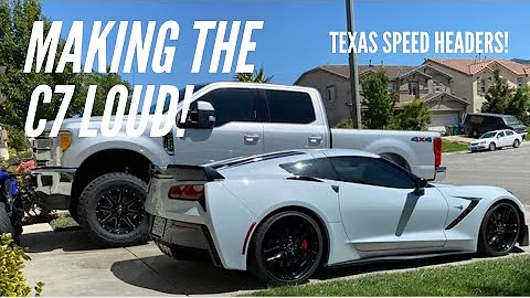 C7 Z51 Corvette Texas Speed long tube headers install