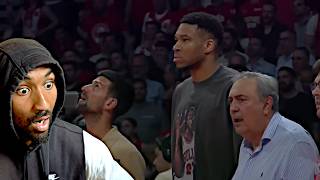 GIANNIS &amp; DJOKOVIC FEELING THE ATMOSPHERE + MIKE JAMES GETS EJECTED!