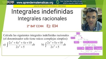 Integral racional. Raíces complejas simples. CCNN2 034. José Jaime Mas