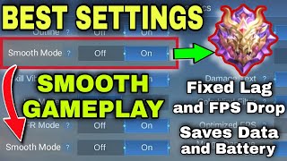 BEST SETTINGS in Mobile Legends for SMOOTH GAMEPLAY | Fixed Lag and FPS Drop