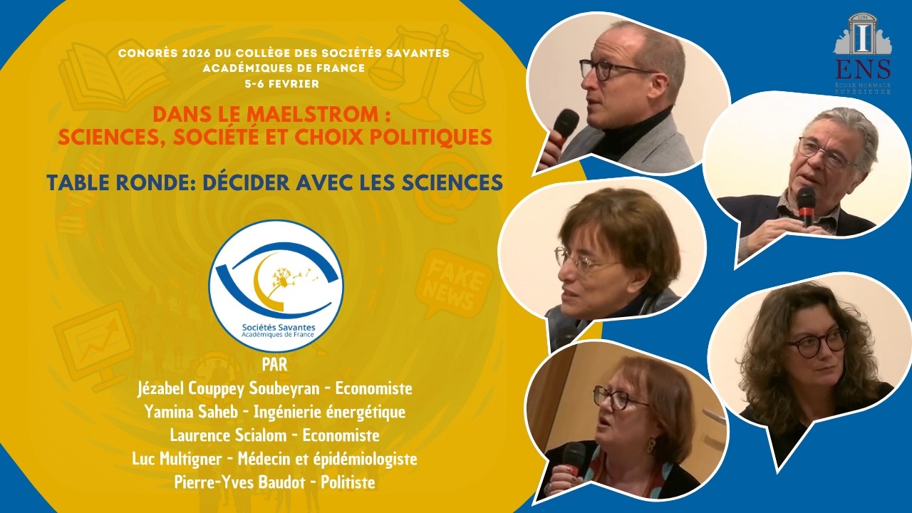Table ronde 2 - Décider avec les sciences