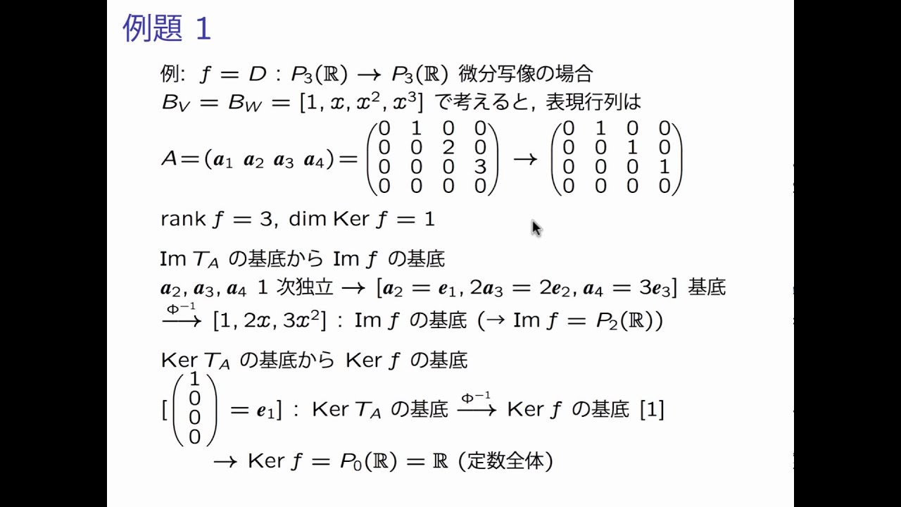 線形写像表現行列基底 – 線形写像 図示 – VBSAL