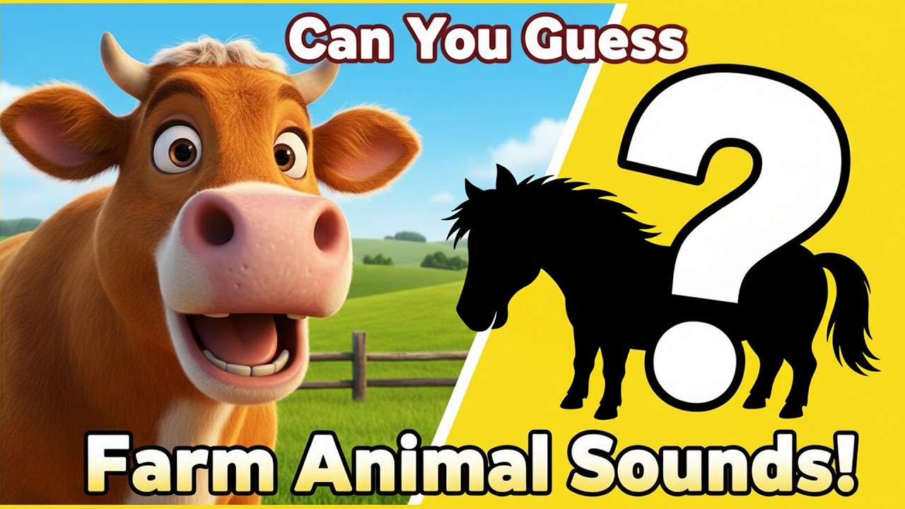 Top 10 Farm Animal Sounds for Kids | Animal Names for Kids | Learning Video for Toddlers