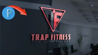 How to make/creative Gym & Fitness professional Logo Designl | pixelLab tutorial & Photopea Tutorial screenshot 5