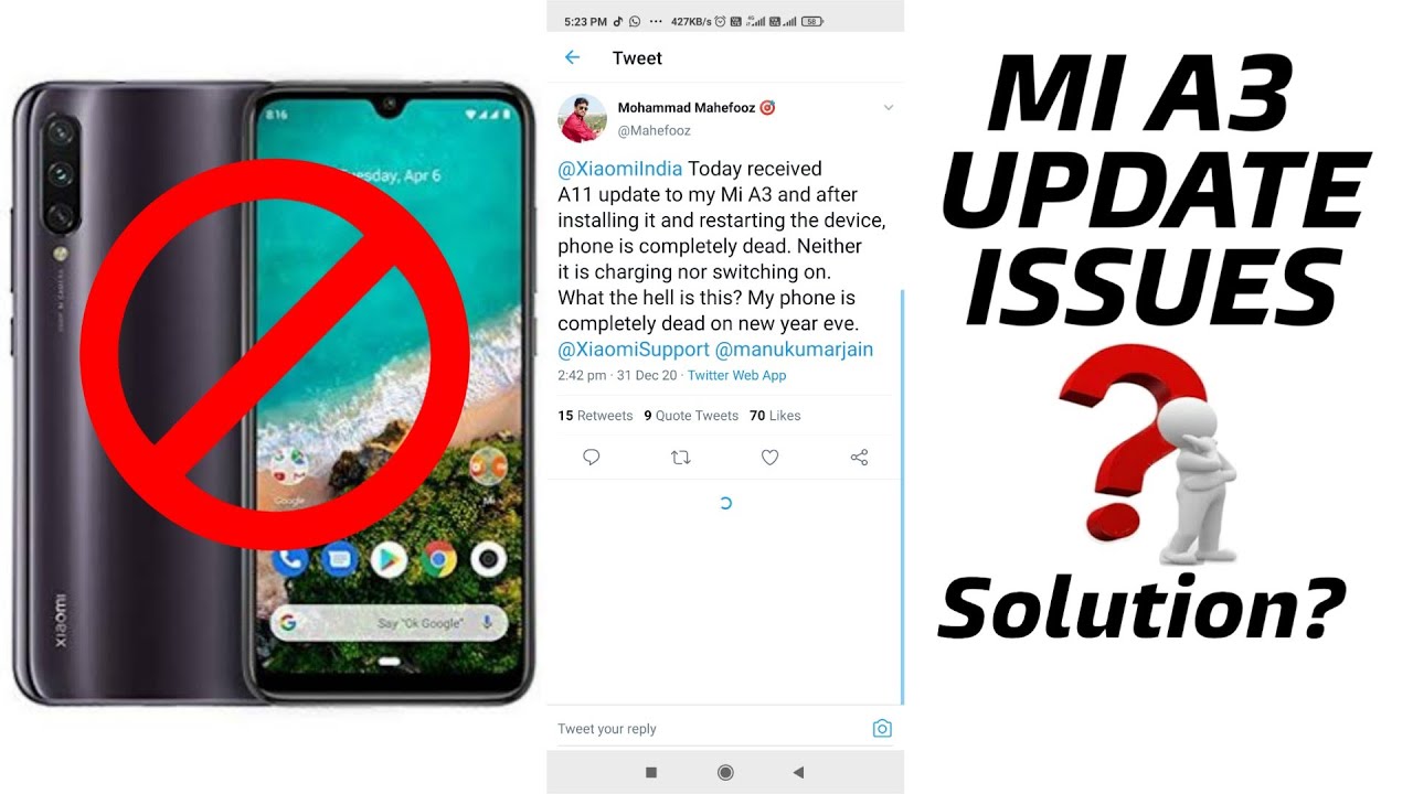 MI A3 Android 11 Update Issues | MI A3 Android Update Problem Solution | Don't Update MI A3 ?