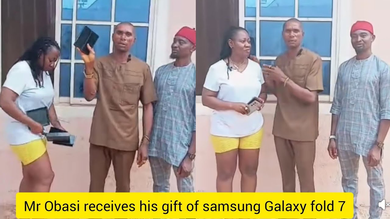 Mr Obasi receives his gift of Samsung Galaxy fold which cost millions ...