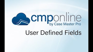 CMPOnline - User Defined Fields
