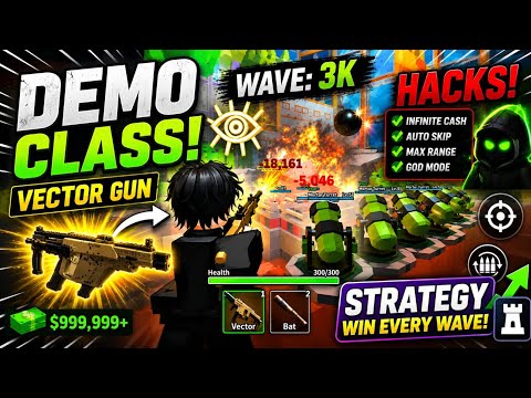 ZOMBIE RUSH SURVIVAL: WAVE 3K?! DEMO CLASS+ VECTOR GUN vs HACKERS 😱🔥