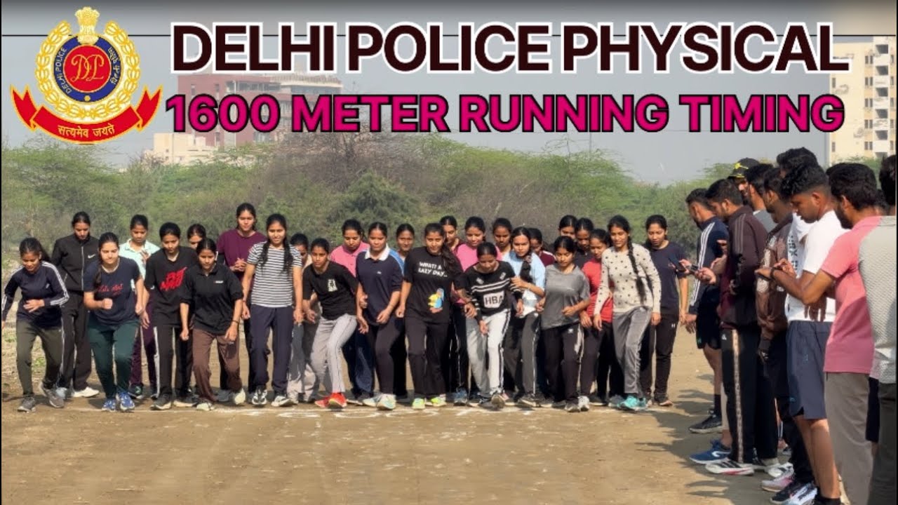 Delhi police girls 1600 meter running timing 🚨🚨|| delhi police physical || #1600mtrruning #timing