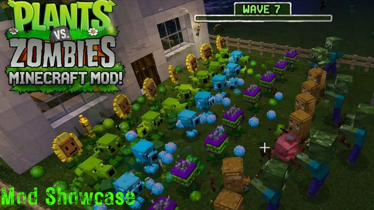 Minecraft Plants Vs Zombies Mod Showcase - YouTube