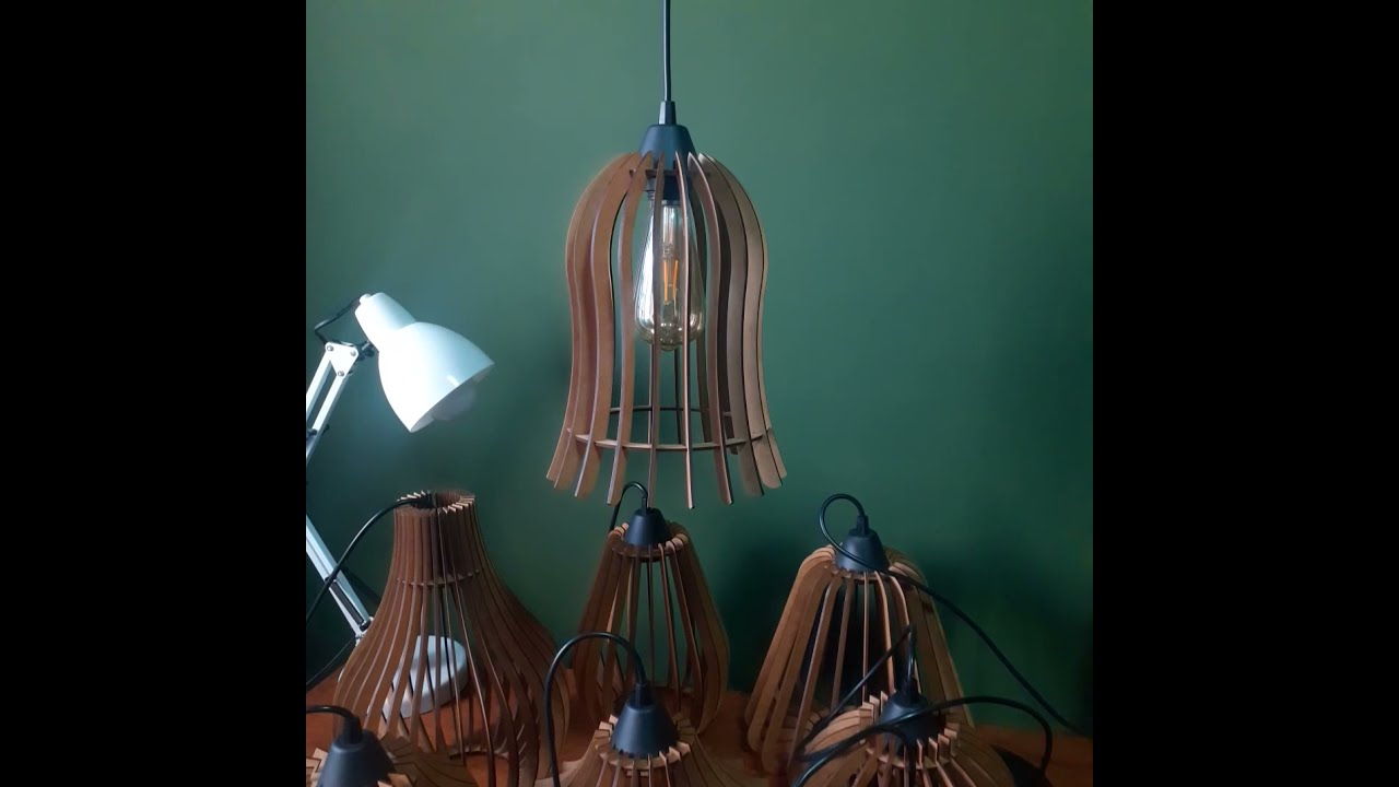 Laser Cutting Project Pendant Lamp  -  SVG DXF Files