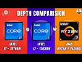 Intel i7- 12700H Vs Intel i7- 13620H Vs Ryzen 7 7435HS - In Depth Comparison 🔥🔥 Intel Vs AMD