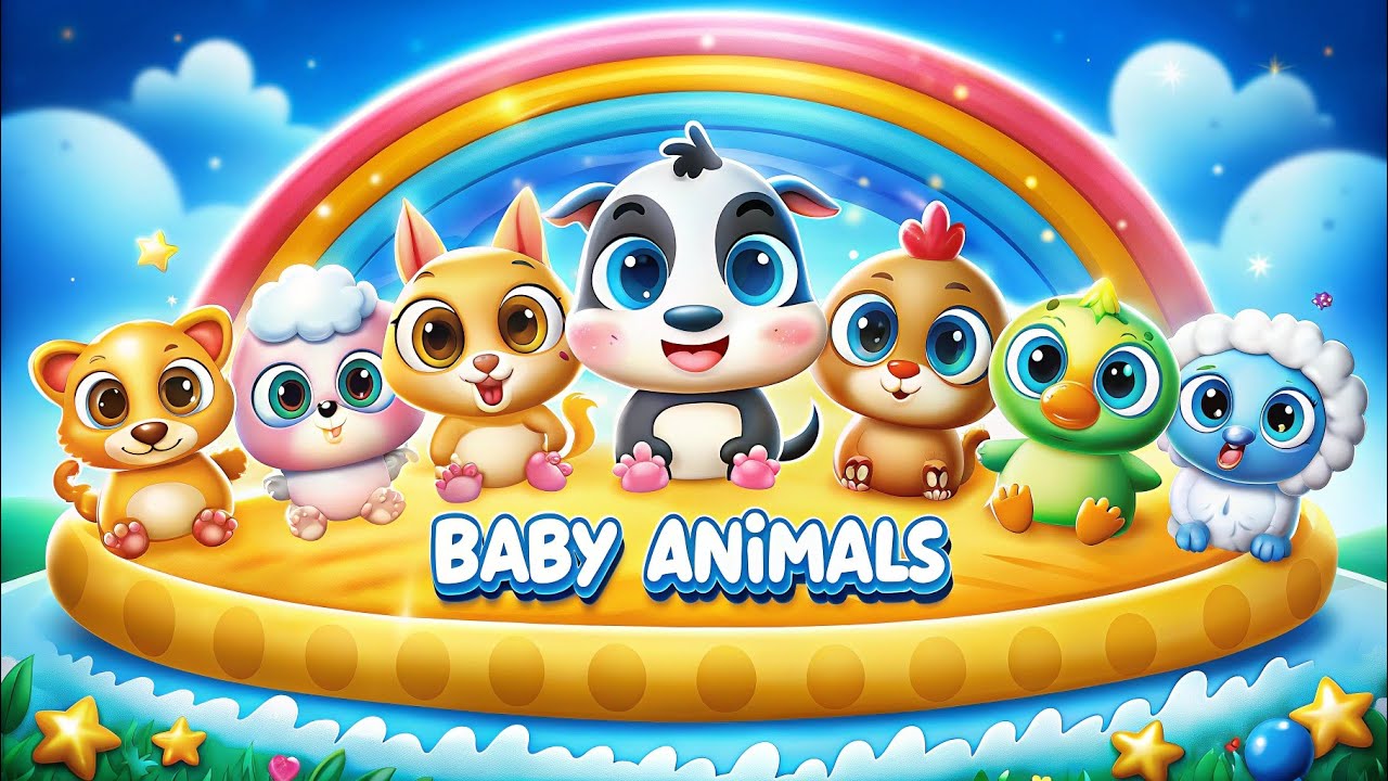 Cute Baby Animals Sounds🎵| Learn Animal Sounds for Toddlers
