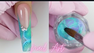 Uñas efecto gotas de agua  💅🏼✨ Nail Art