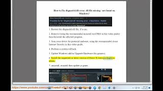 Fix dbgmodel.dll missing / not found error on Windows