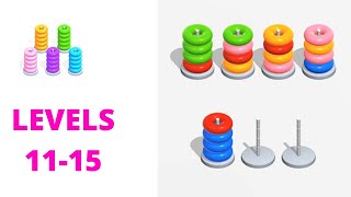 Color Hoop Stack- Jogando todos os níveis (Levels 11 - 15)