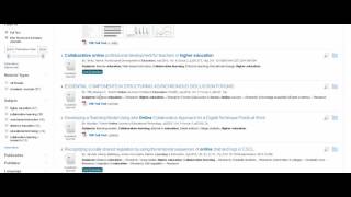 Sample search in an education database