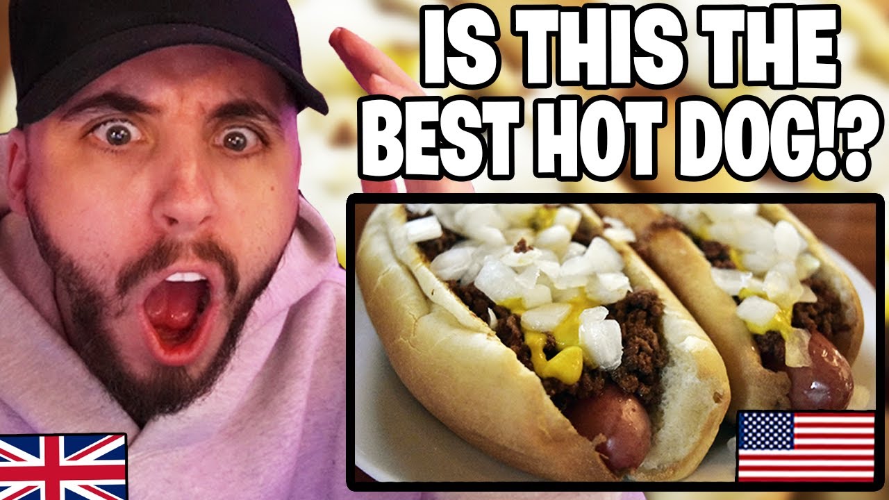 Brit Reacts to Brits try Coney Island Hot Dogs in America!