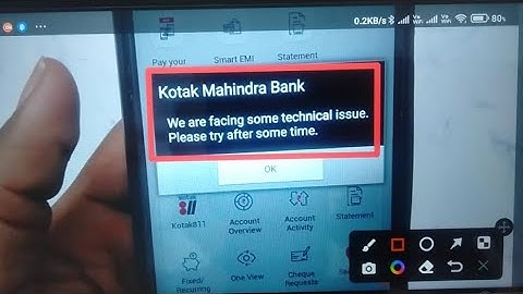 We are facing some technical issue. Please try after some time. in Kotak Mahindra net banking