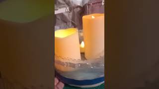 Acrylic Rods and Glass, candle plate or trinket tray