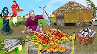 Bamboo Vanjaram Fish Fry Fish Cooking Recipe Indian Street Food Hindi Kahani Hindi Moral Stories