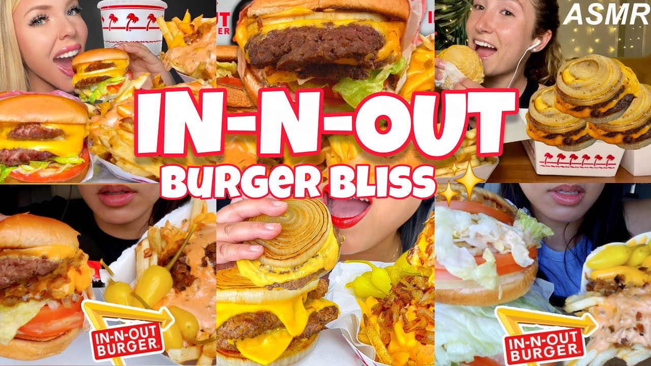 In-N-Out Cheeseburger & Animal Fries ASMR 🍔🍟 | Crunchy, Cheesy, Big Bites!