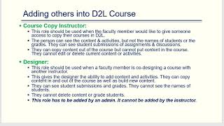 Faculty: Adding others into your Brightspace by D2L course