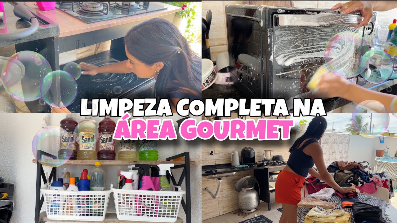 ROTINA REAL DE FAXINA PESADA | Limpeza Completa da Área Gourmet + Organização 🧽✨
