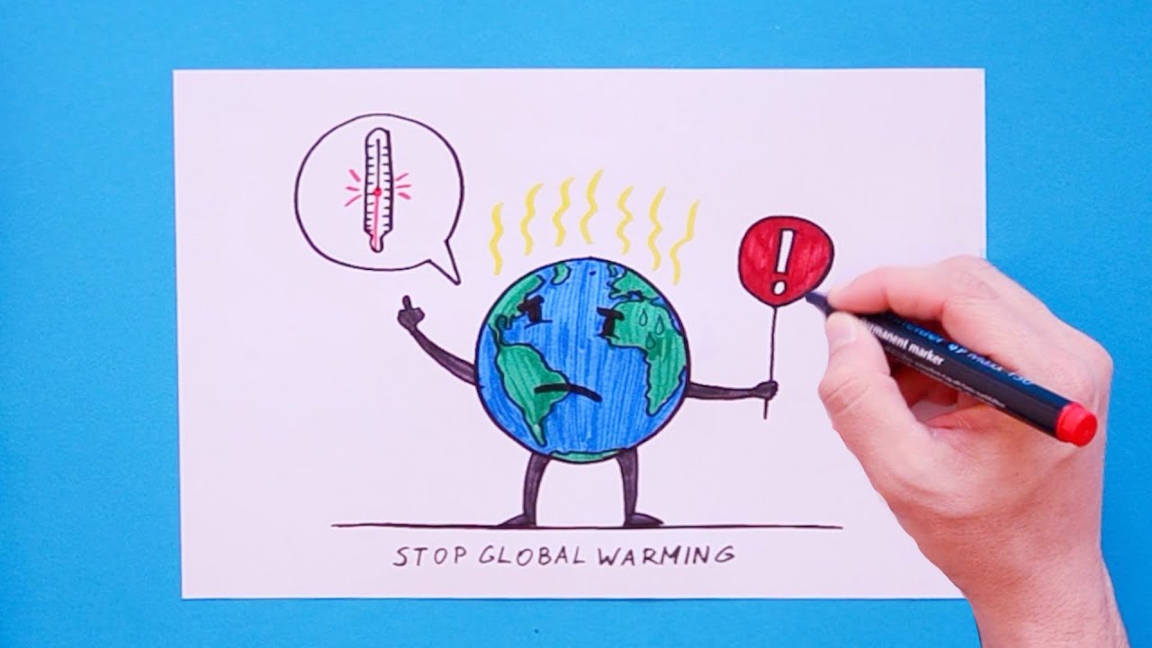 Top 129+ simple global warming drawing super hot