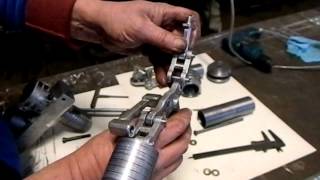 Alpha Stirling engine with two cylinders made by me part1